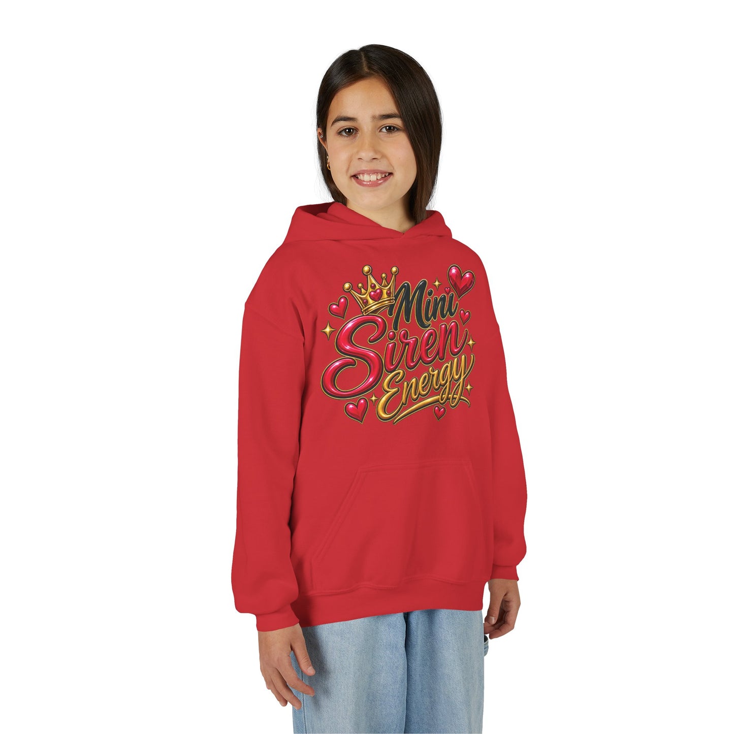 Youth Hoodie — "Mini Siren Energy" Graphic Pullover (Momma’s Mini Sirens)