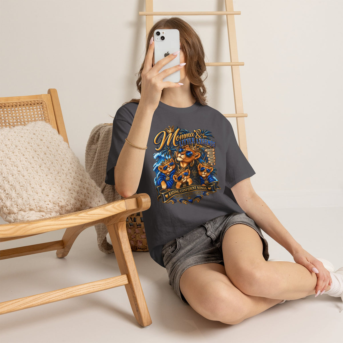 Momma & Little Legends T-Shirt — Cute Bear Family Graphic Tee for Moms