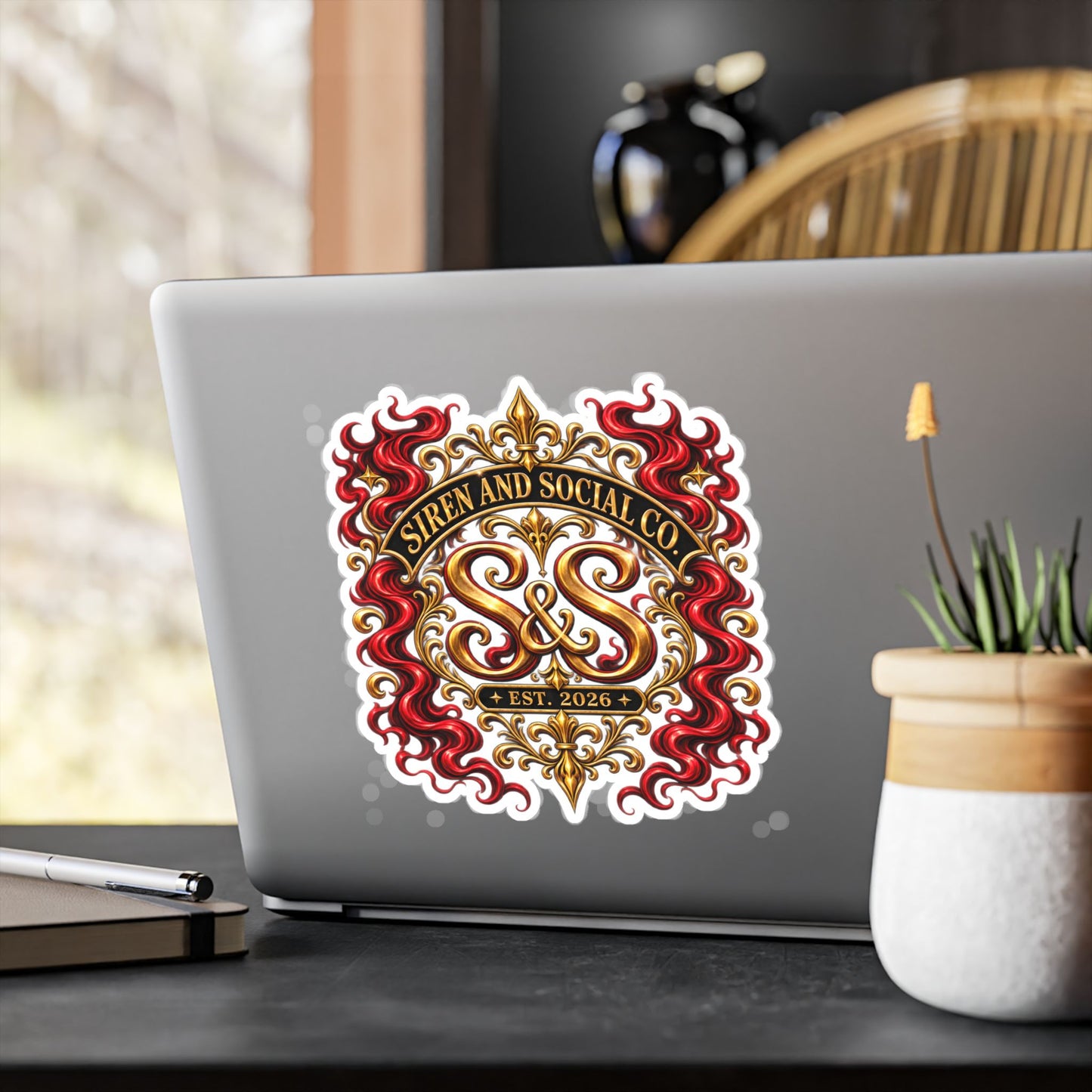 Siren and Social Co Logo Kiss-Cut Vinyl Decals