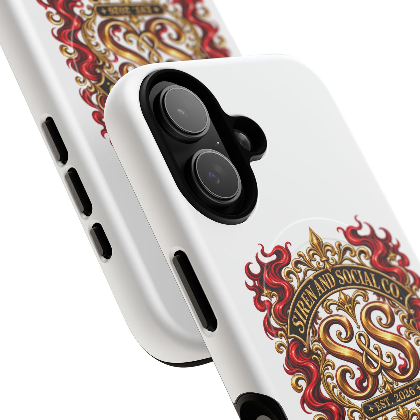 Tough Magnetic Phone Case — 'Siren and Socials' Crest Design