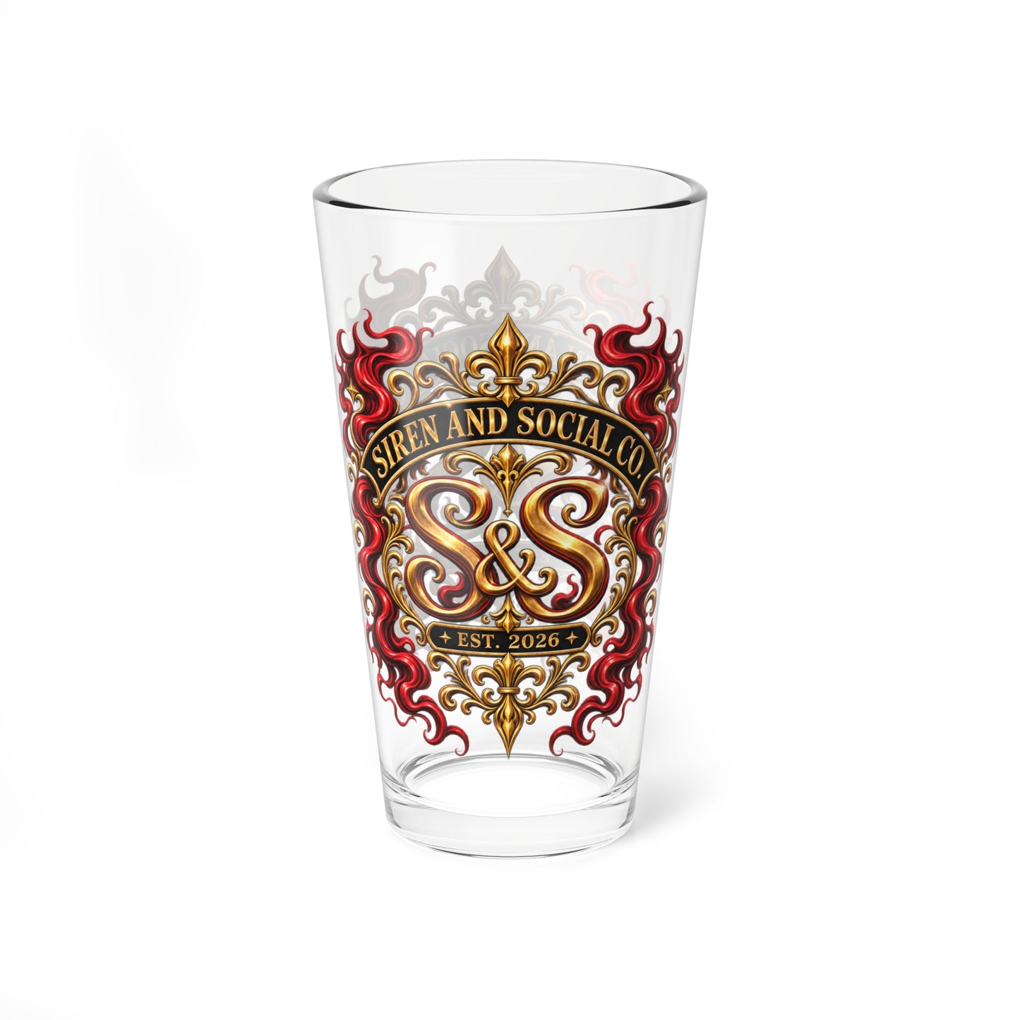 Our Brand logo now on a Mixing glass.