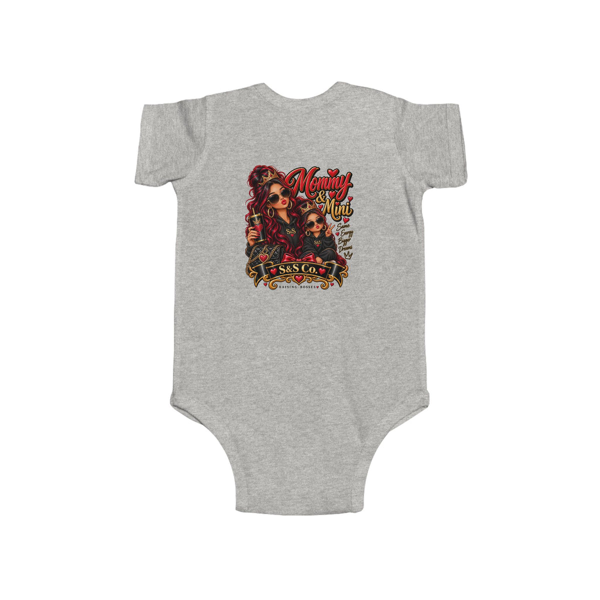 Mama & Mini Matching Baby Bodysuit — Mommy and Mini Sisters Graphic Onesie