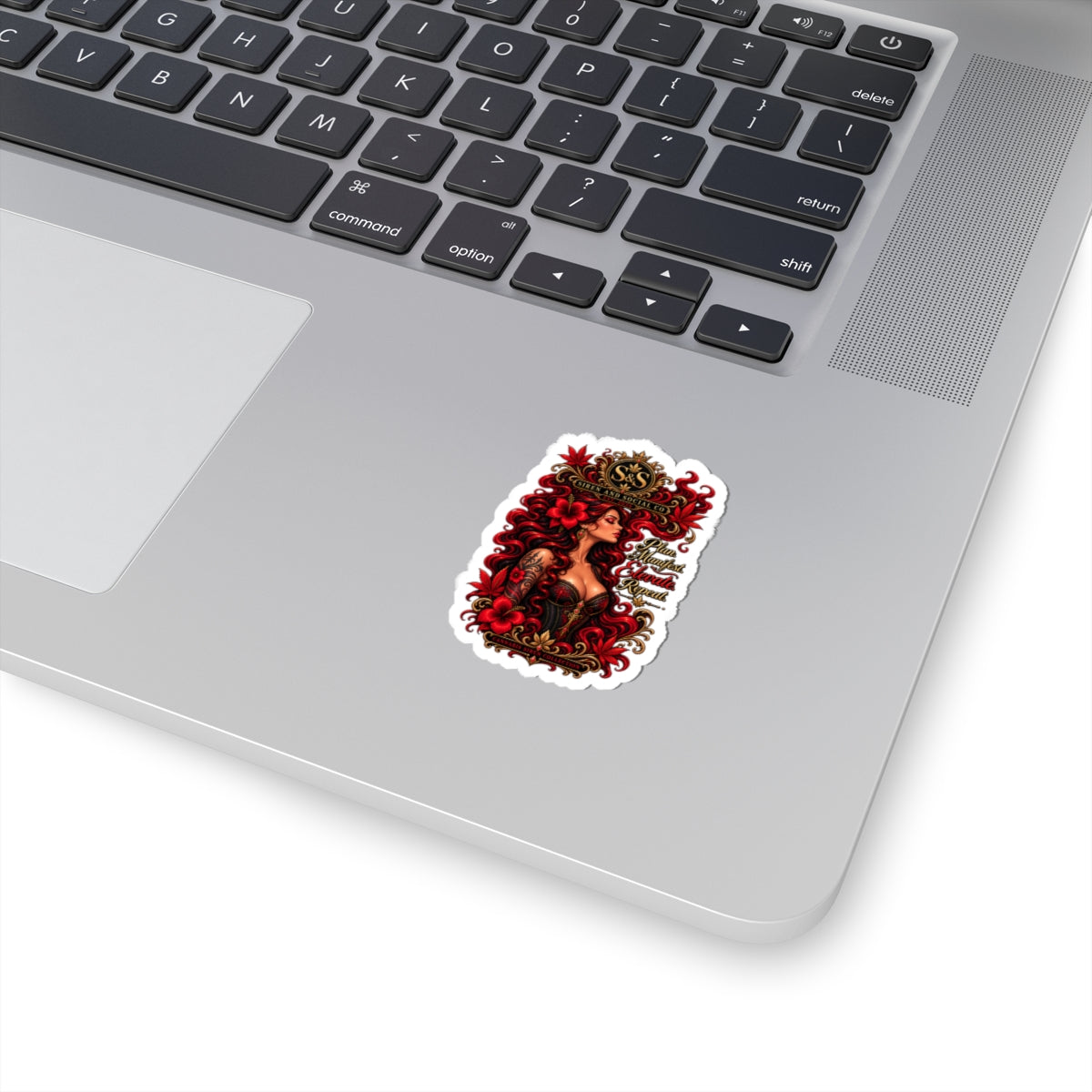 Siren & Social Redhead Emblem Sticker — Kiss-Cut Decorative Vinyl