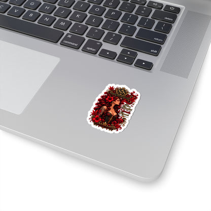 Siren & Social Redhead Emblem Sticker — Kiss-Cut Decorative Vinyl