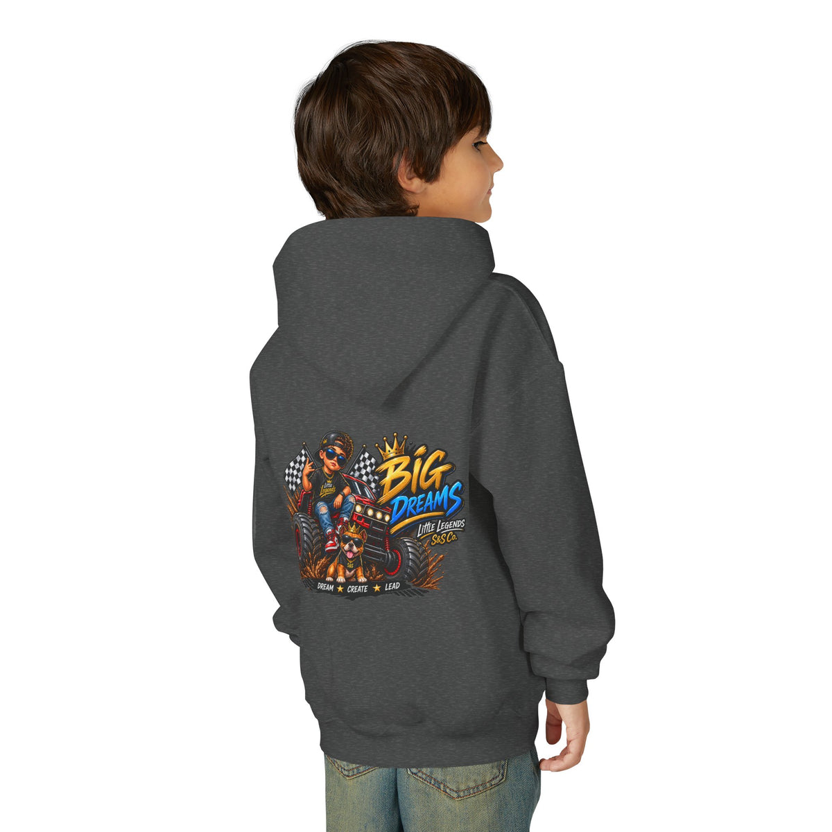 Youth Little Legends Hoodie - "Big Dreams" Monster Truck Pullover