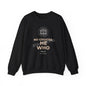 Crewneck Sweatshirt — "No Greater He Who" Inspirational Christian Quote