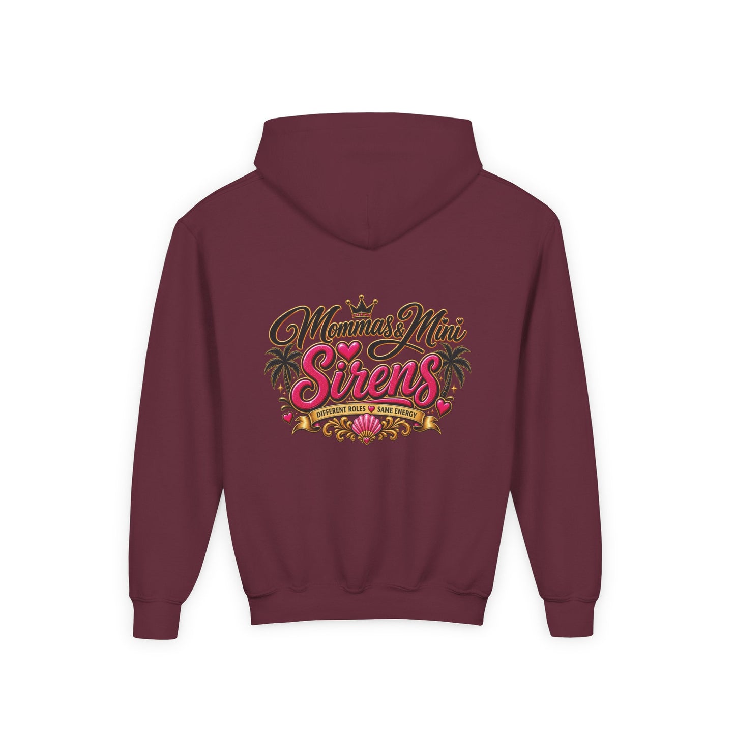 Youth Hoodie — "Mini Siren Energy" Graphic Pullover (Momma’s Mini Sirens)