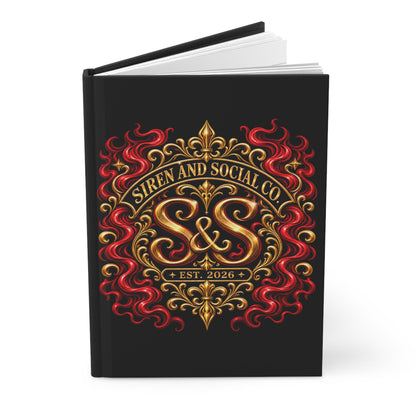 Hardcover Journal — Siren and Social Co. Gold & Red Emblem (Lined)