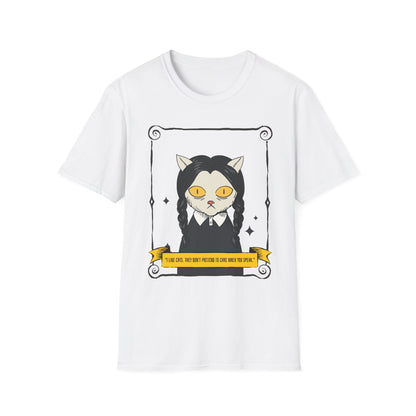 Mystic Cat Witch T‑Shirt — Yellow‑Eyed Wedneday Vibe Graphic Tee