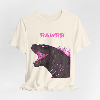 Rawrr Pink Godzilla T‑Shirt — Cute Monster Dino Tee