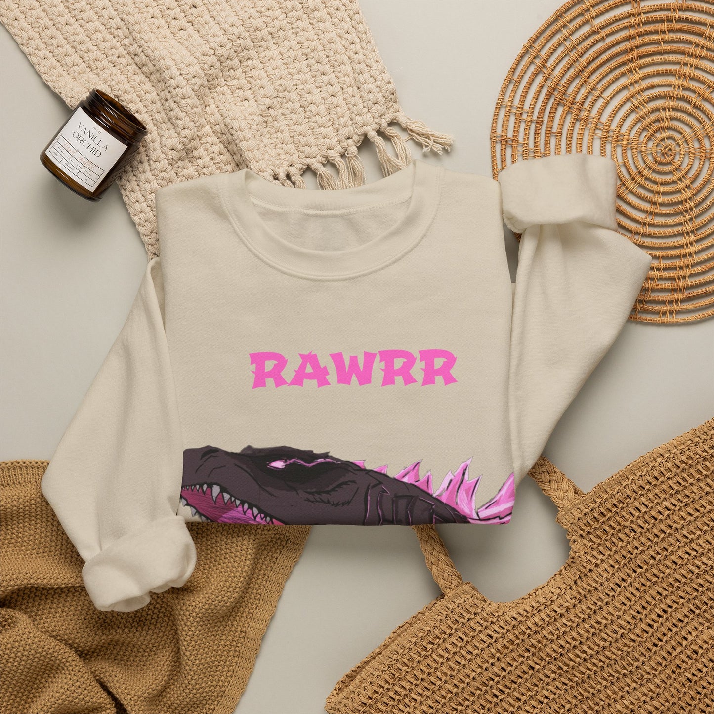 Dinosaur "RAWRR" Crewneck Sweatshirt
