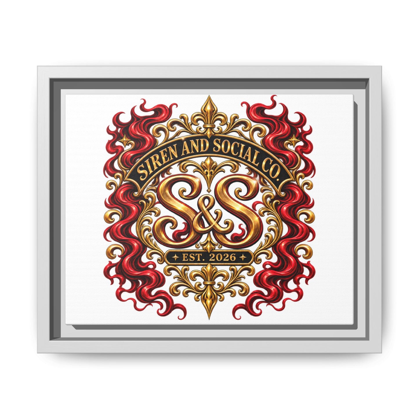 Siren & Social Co. Emblem Matte Canvas (Framed)