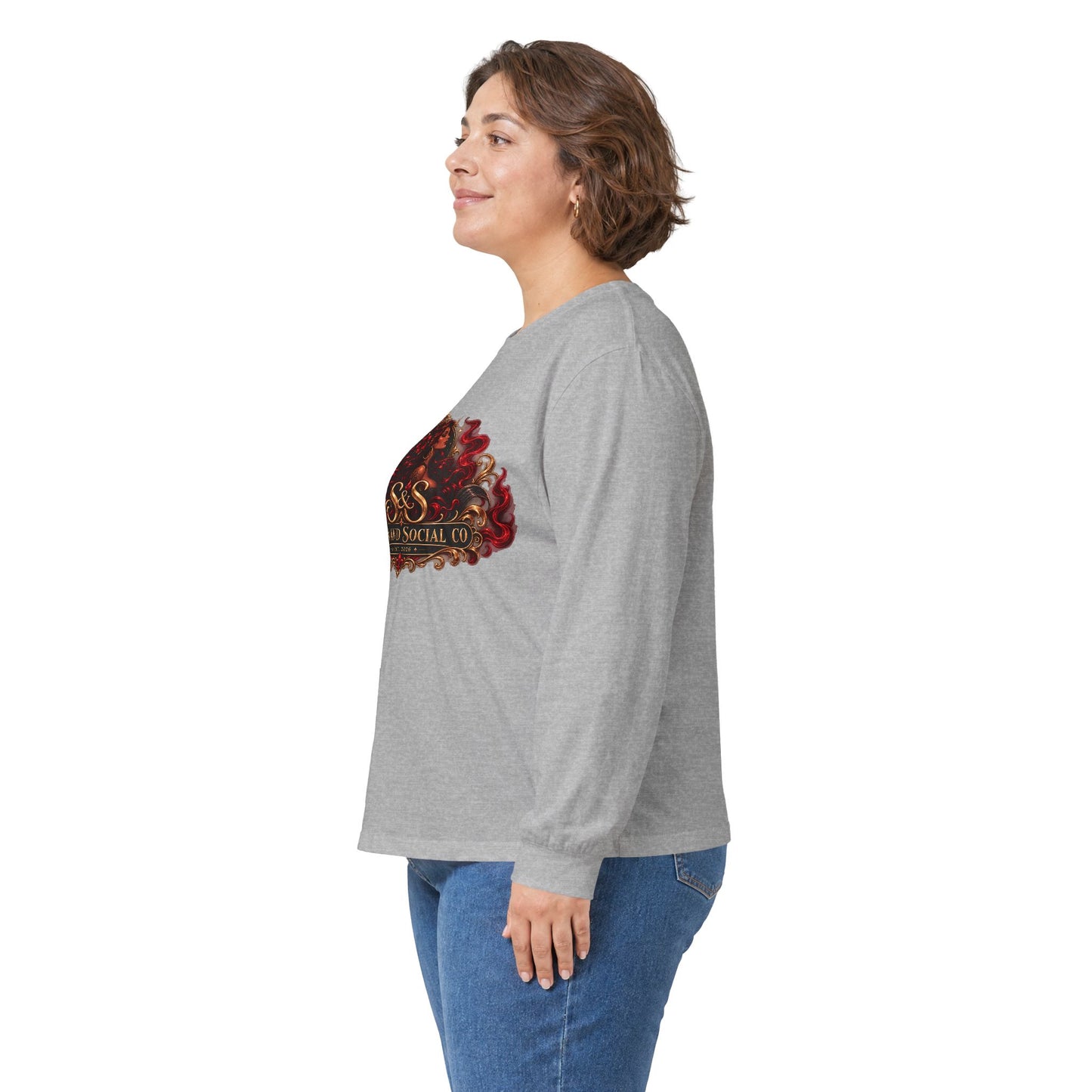 Long Sleeve Tee — 'She Is Not Silent' Afro Hair Graphic