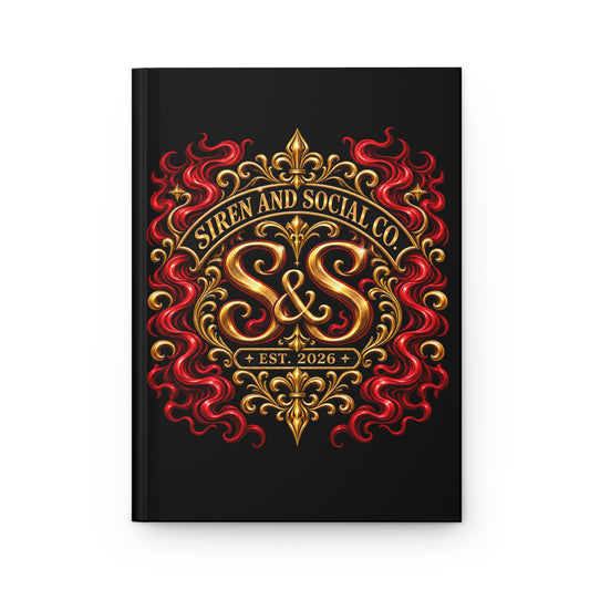 Hardcover Journal — Siren and Social Co. Gold & Red Emblem (Lined)