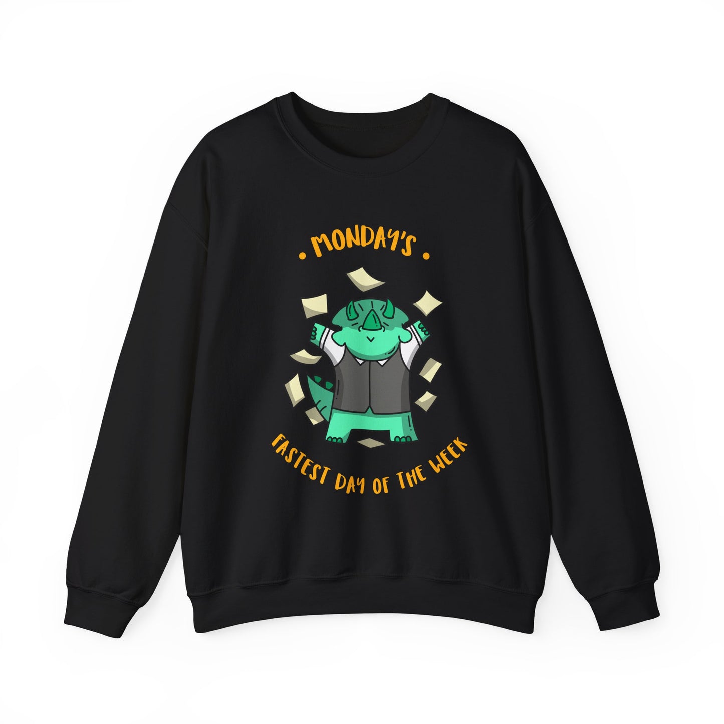 Sweatshirt — "Monday's Harshest Day of the Week" Cute Monster Graphic Crewneck