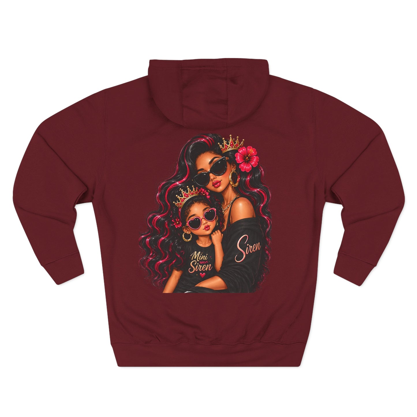 Mom and Mini Sirens Hoodie — Matching Mother-Daughter Graphic Pullover