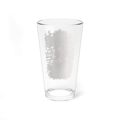 16oz Mixing Glass with Flaming Siren Crest — Barware Cocktail Stirring Glass