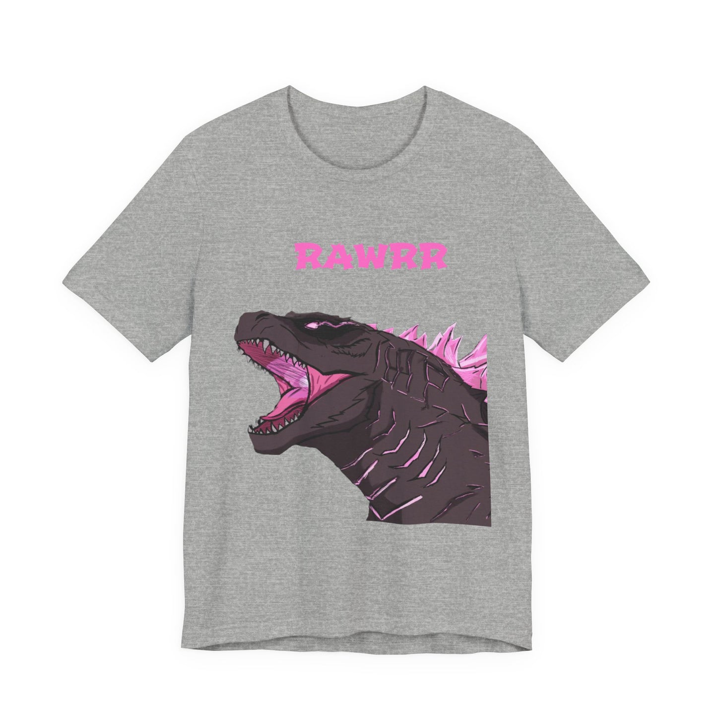 Rawrr Pink Godzilla T‑Shirt — Cute Monster Dino Tee