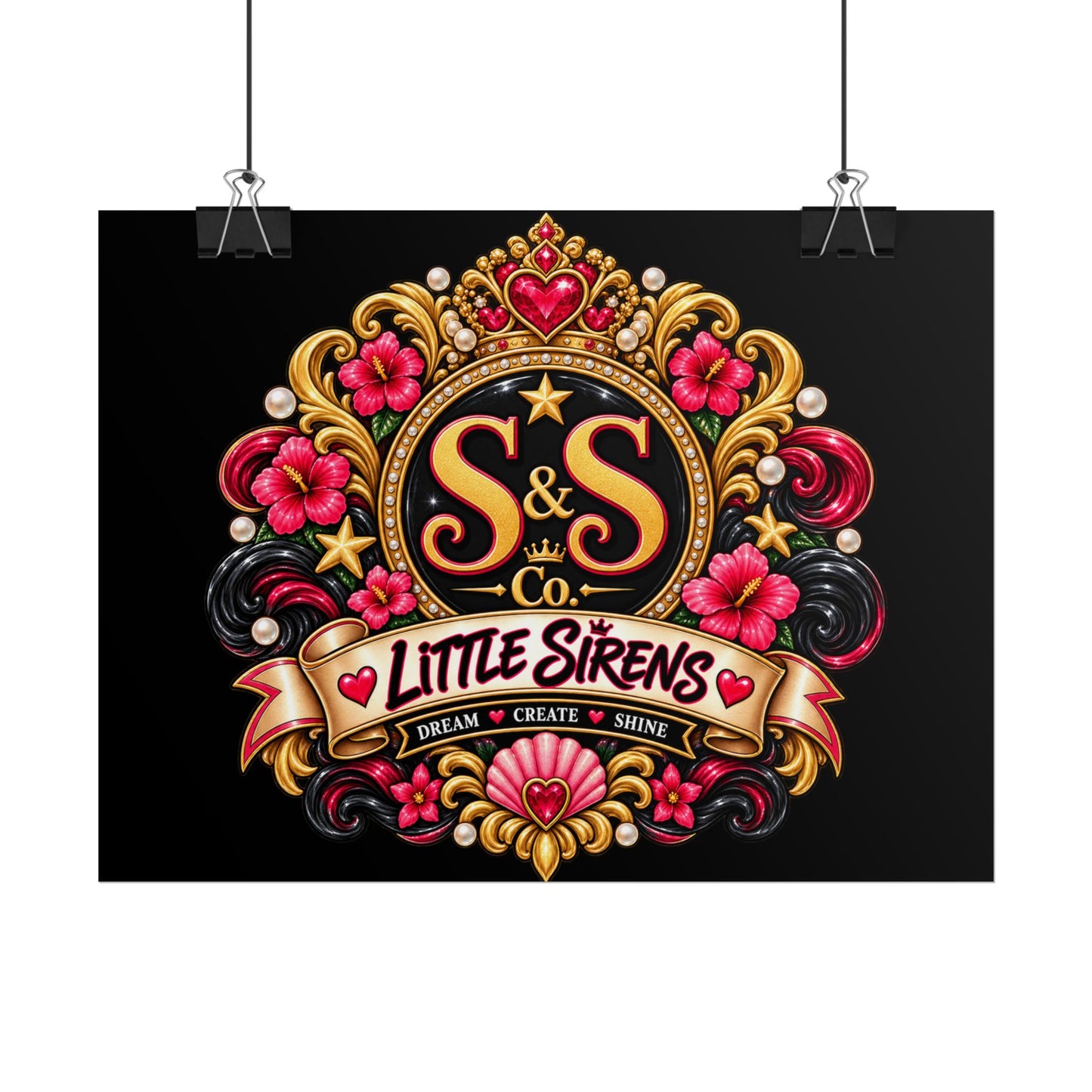 Rolled Poster — Little Sirens Decorative Crest Art Print