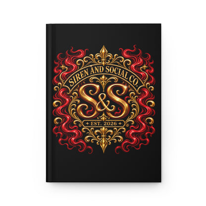 Hardcover Journal — Siren and Social Co. Gold & Red Emblem (Lined)
