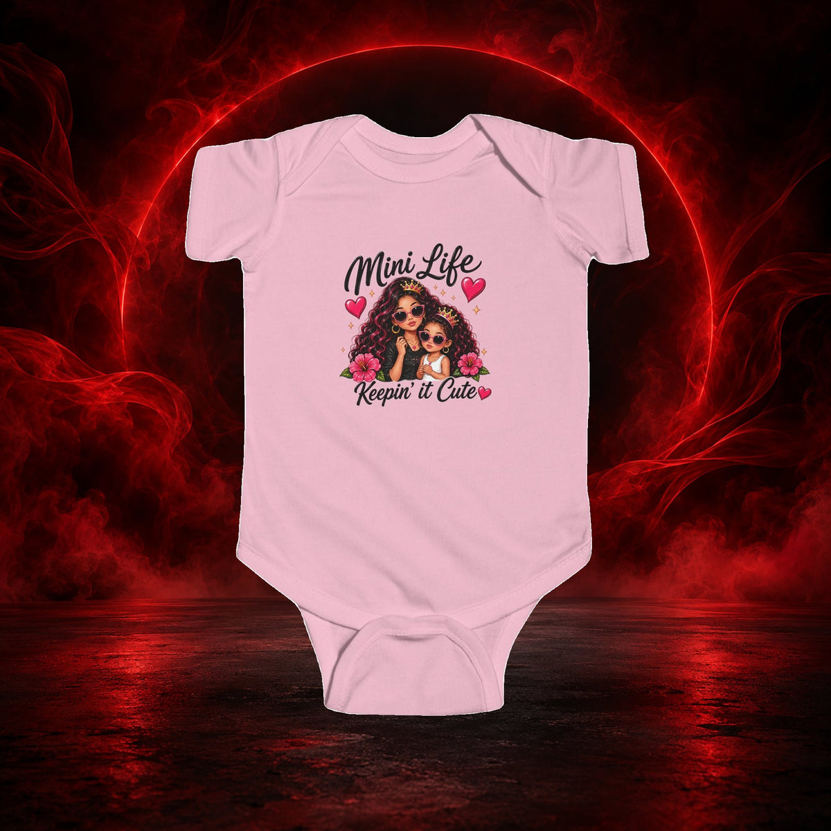 Mini Life Infant Bodysuit — "Keepin' It Cute" Graphic Baby Onesie