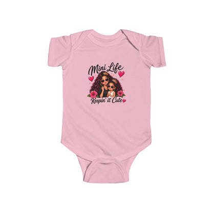 Mini Life Infant Bodysuit — "Keepin' It Cute" Graphic Baby Onesie