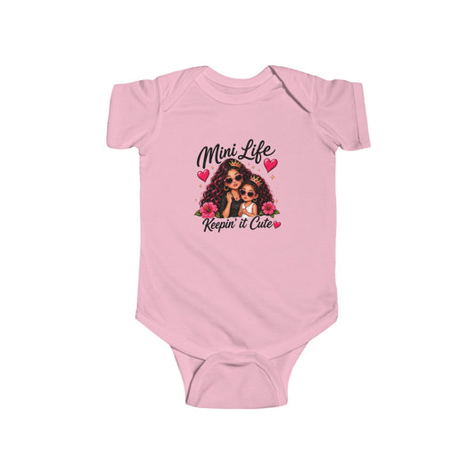 Mini Life Infant Bodysuit — "Keepin' It Cute" Graphic Baby Onesie