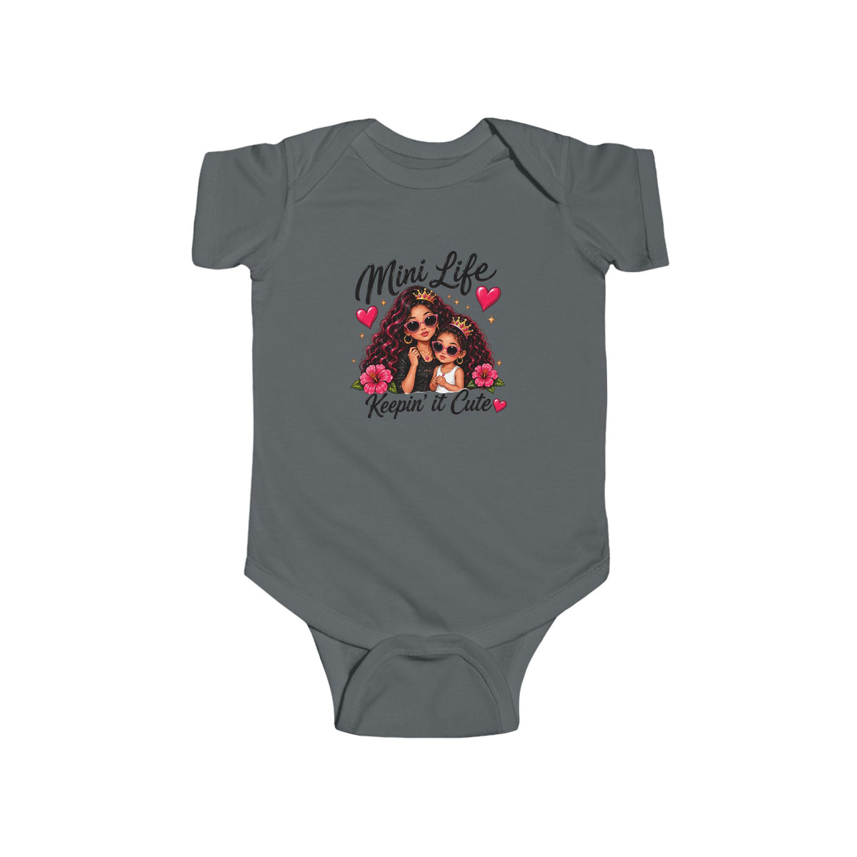 Mini Life Infant Bodysuit — "Keepin' It Cute" Graphic Baby Onesie