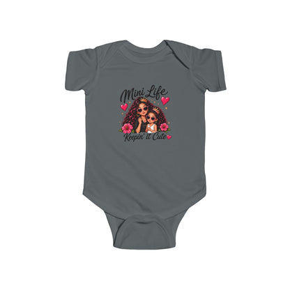 Mini Life Infant Bodysuit — "Keepin' It Cute" Graphic Baby Onesie