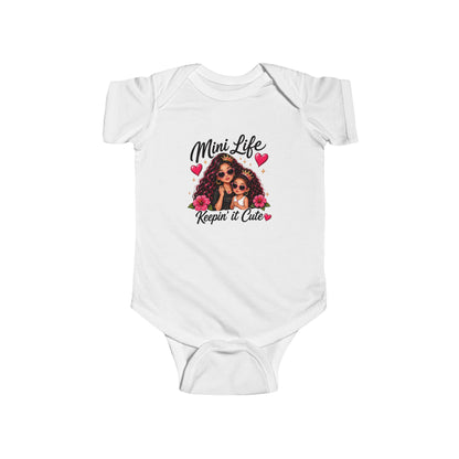 Mini Life Infant Bodysuit — "Keepin' It Cute" Graphic Baby Onesie