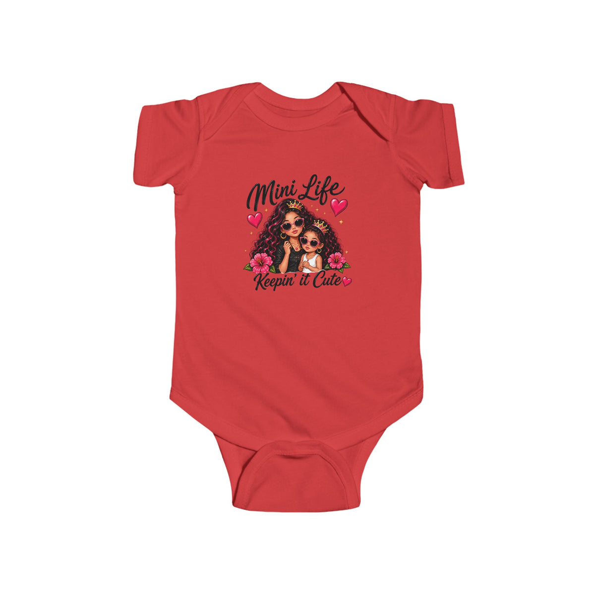 Mini Life Infant Bodysuit — "Keepin' It Cute" Graphic Baby Onesie