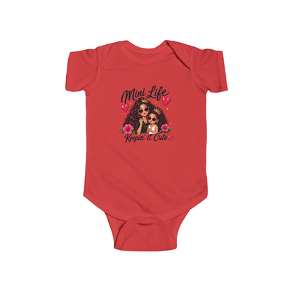 Mini Life Infant Bodysuit — "Keepin' It Cute" Graphic Baby Onesie
