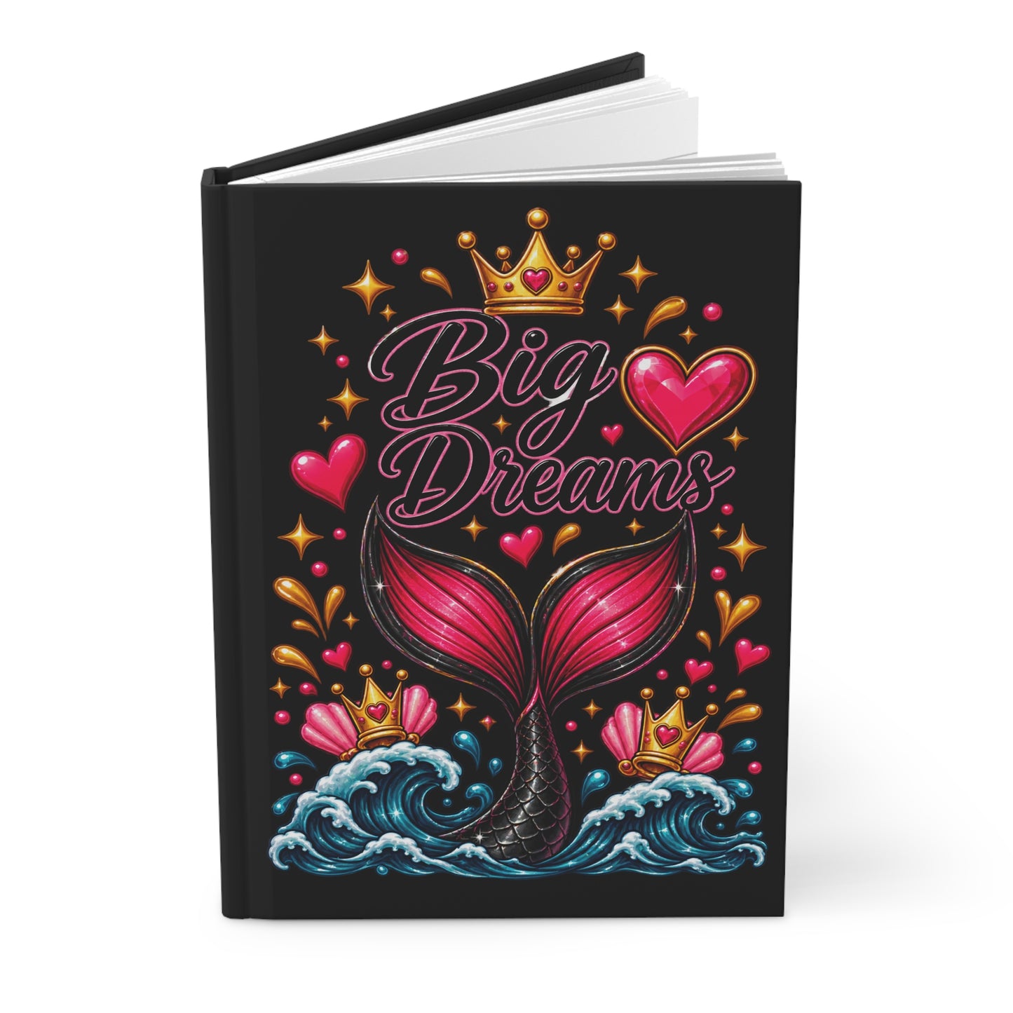 Big Dreams Mermaid Tail Hardcover Journal — Lined Notebook for Inspiring Creativity