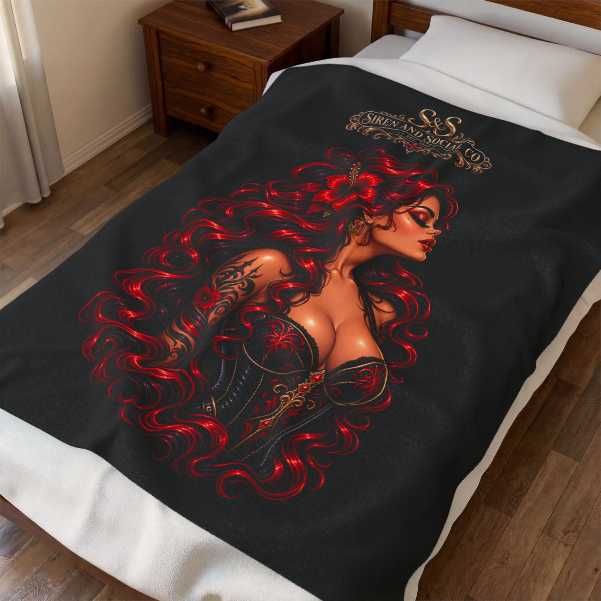 Velveteen Siren Plush Blanket —
