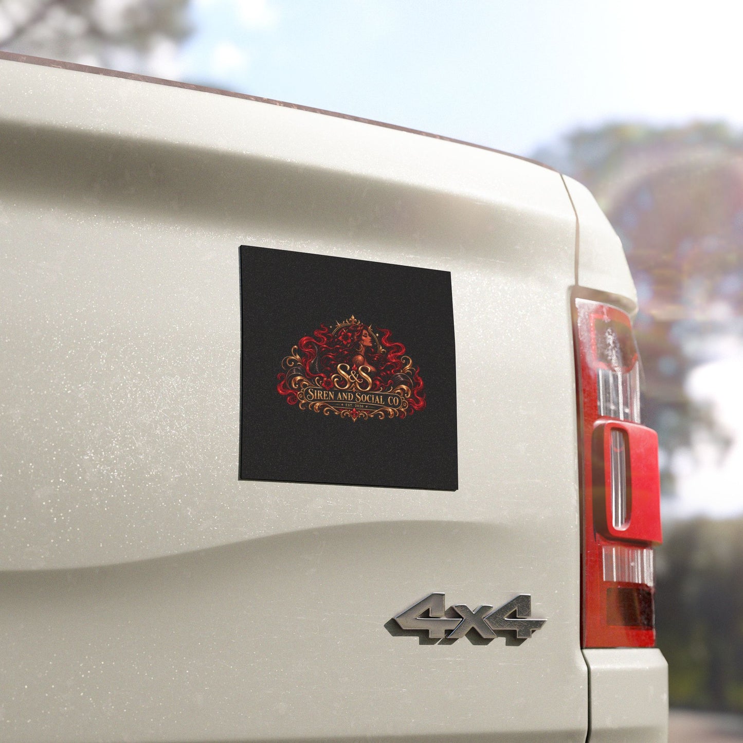Car Magnet — Siren and Social Co. Logo Emblem (Red Siren Crest)