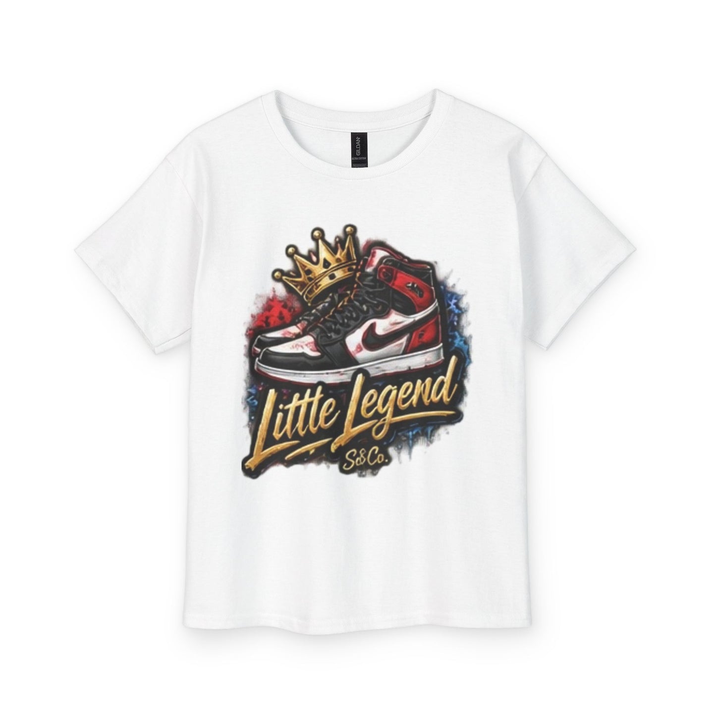 Little Legend Kids Tee – Crowned Sneaker Graphic Youth T-Shirt
