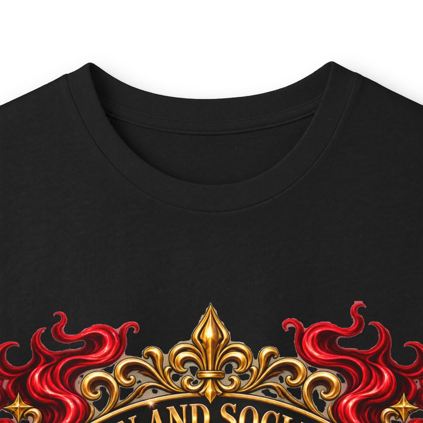 Heraldic Crest Long Sleeve Tee — 'Skin and Skull Co.' Gothic Emblem