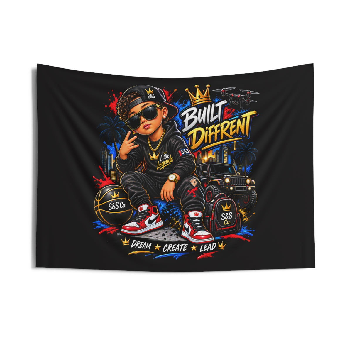 Built Different Little Legends Wall Tapestry