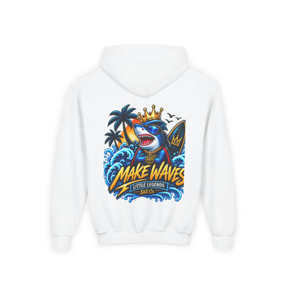 'Make Waves' Shark Surf Graphic with Crown & S&S Co Logo