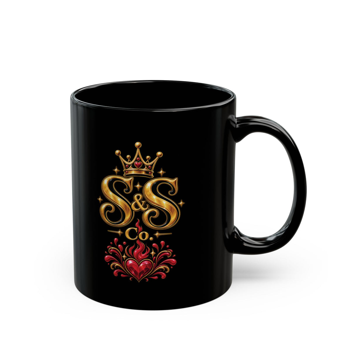 S&S Co. Gold&Pink Crown Coffee Cup (11oz/15oz)