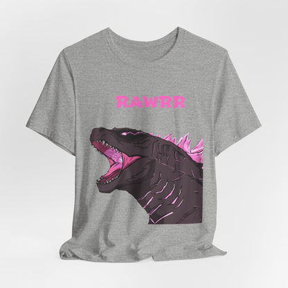 Rawrr Pink Godzilla T‑Shirt — Cute Monster Dino Tee