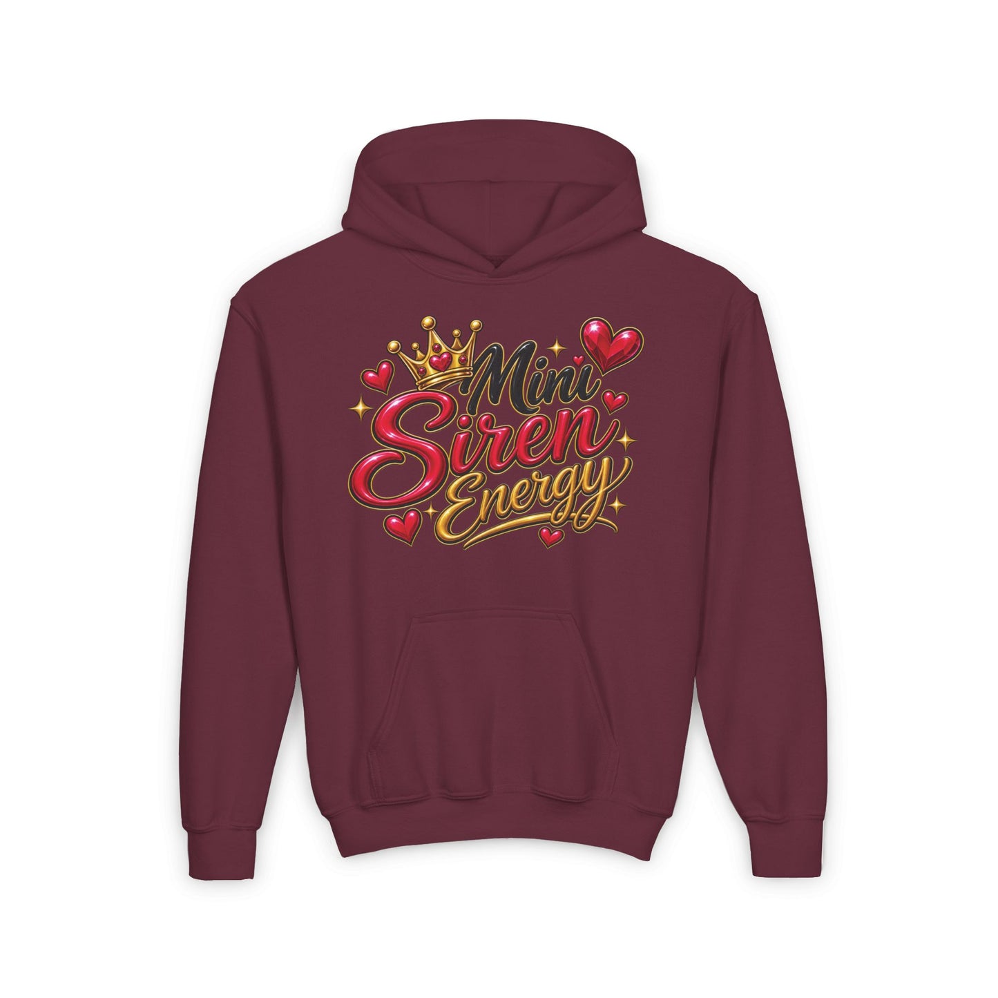 Youth Hoodie — "Mini Siren Energy" Graphic Pullover (Momma’s Mini Sirens)