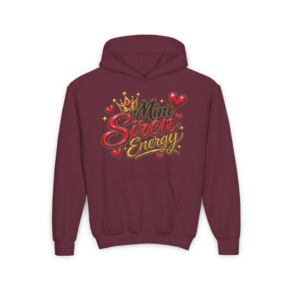 Youth Hoodie — "Mini Siren Energy" Graphic Pullover (Momma’s Mini Sirens)