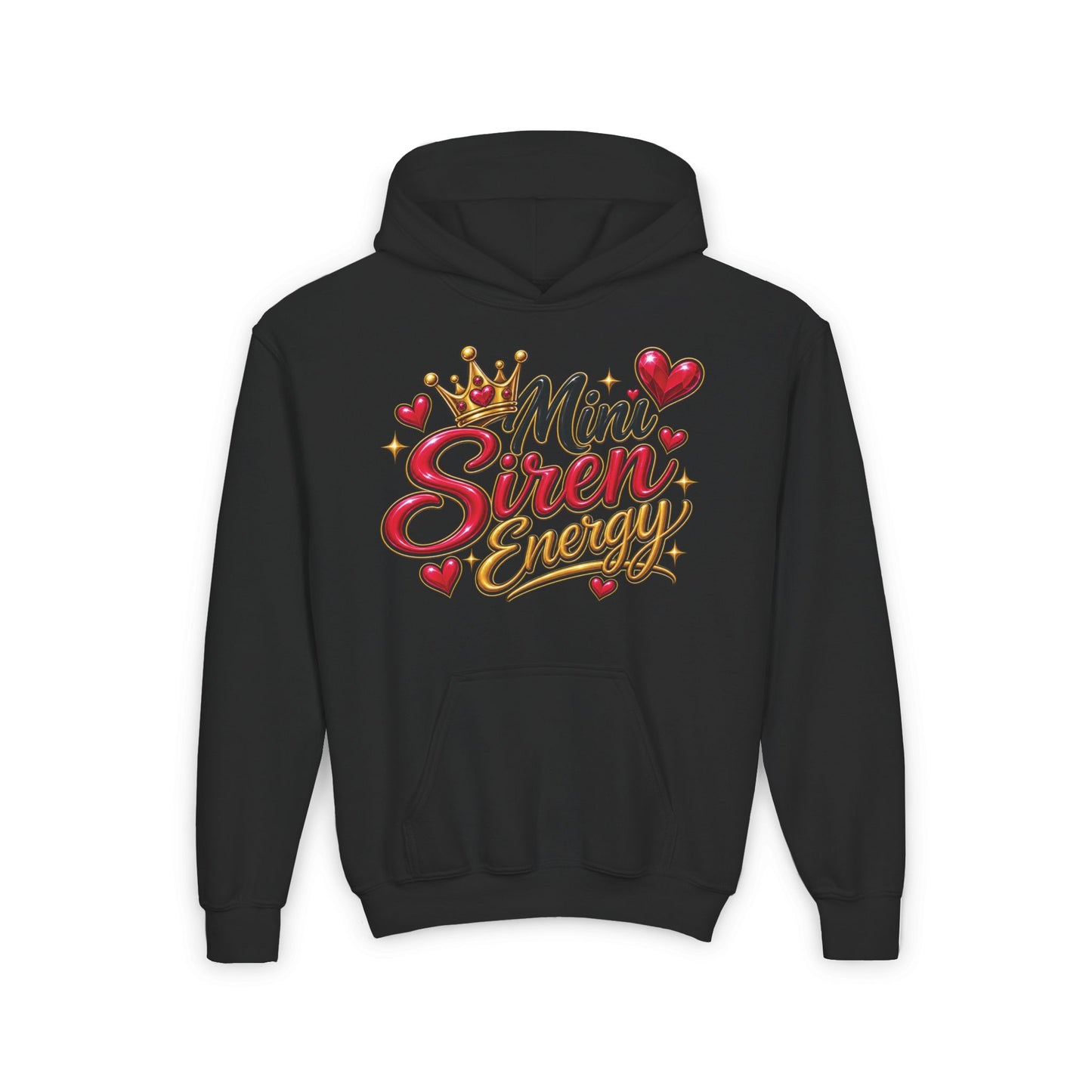 Youth Hoodie — "Mini Siren Energy" Graphic Pullover (Momma’s Mini Sirens)
