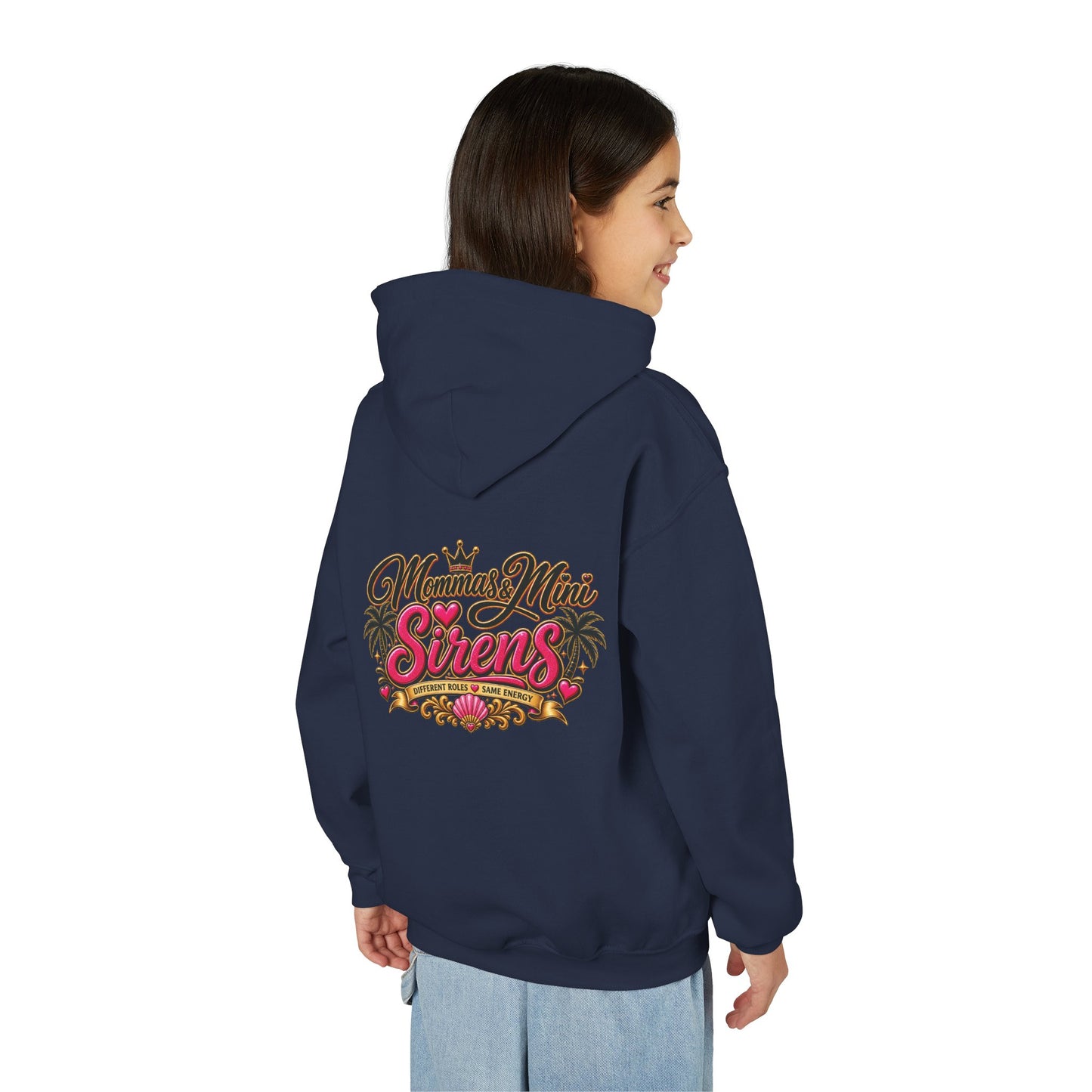 Youth Hoodie — "Mini Siren Energy" Graphic Pullover (Momma’s Mini Sirens)