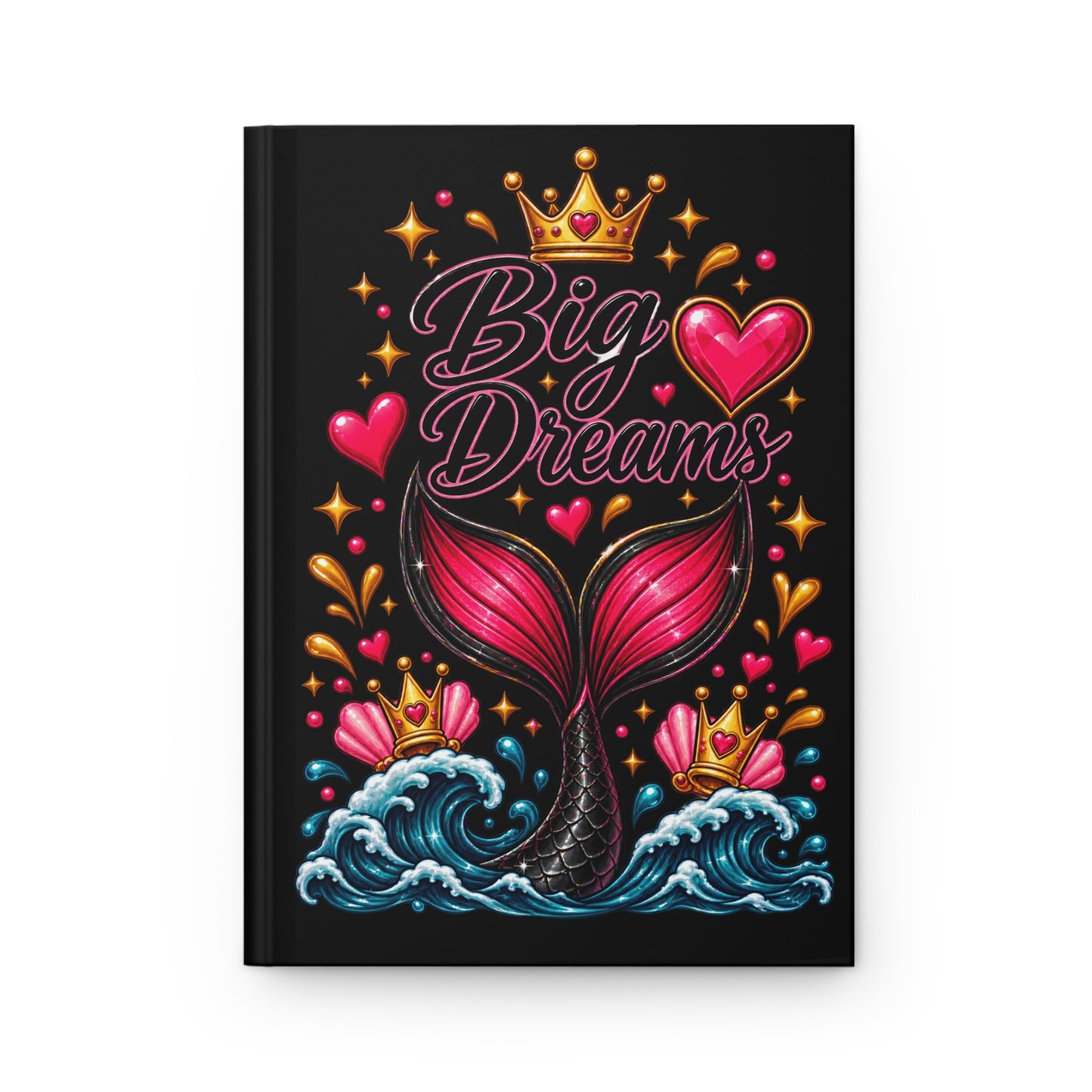 Big Dreams Mermaid Tail Hardcover Journal — Lined Notebook for Inspiring Creativity