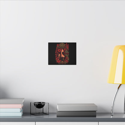 Motivational Art Canvas – "Plan. Manifest. Elevate. Repeat." Red-Haired Goddess Wall Decor