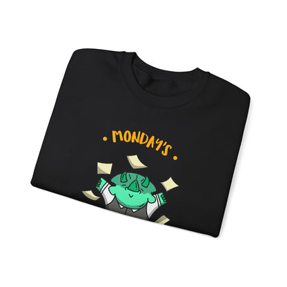 Sweatshirt — "Monday's Harshest Day of the Week" Cute Monster Graphic Crewneck