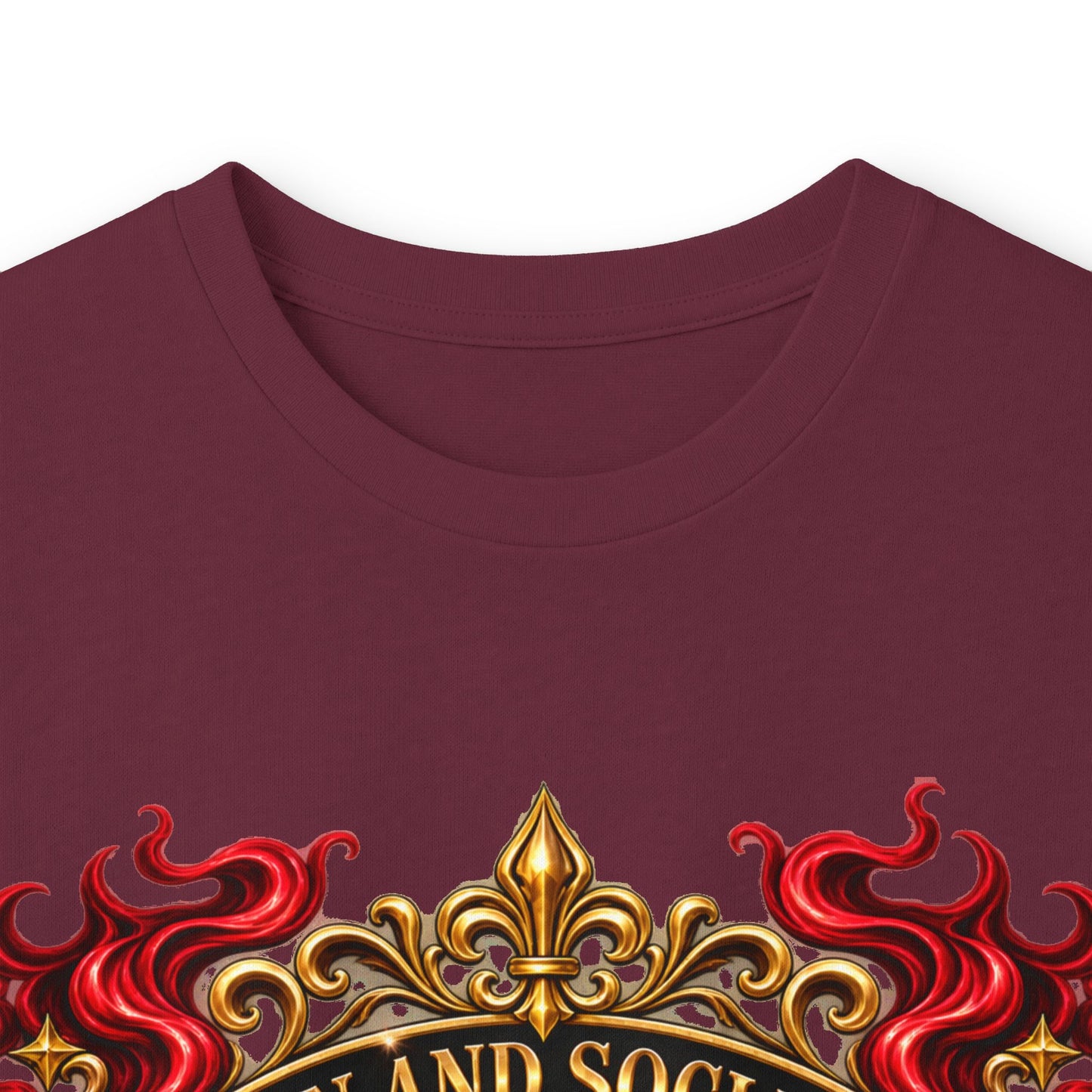 Heraldic Crest Long Sleeve Tee — 'Skin and Skull Co.' Gothic Emblem