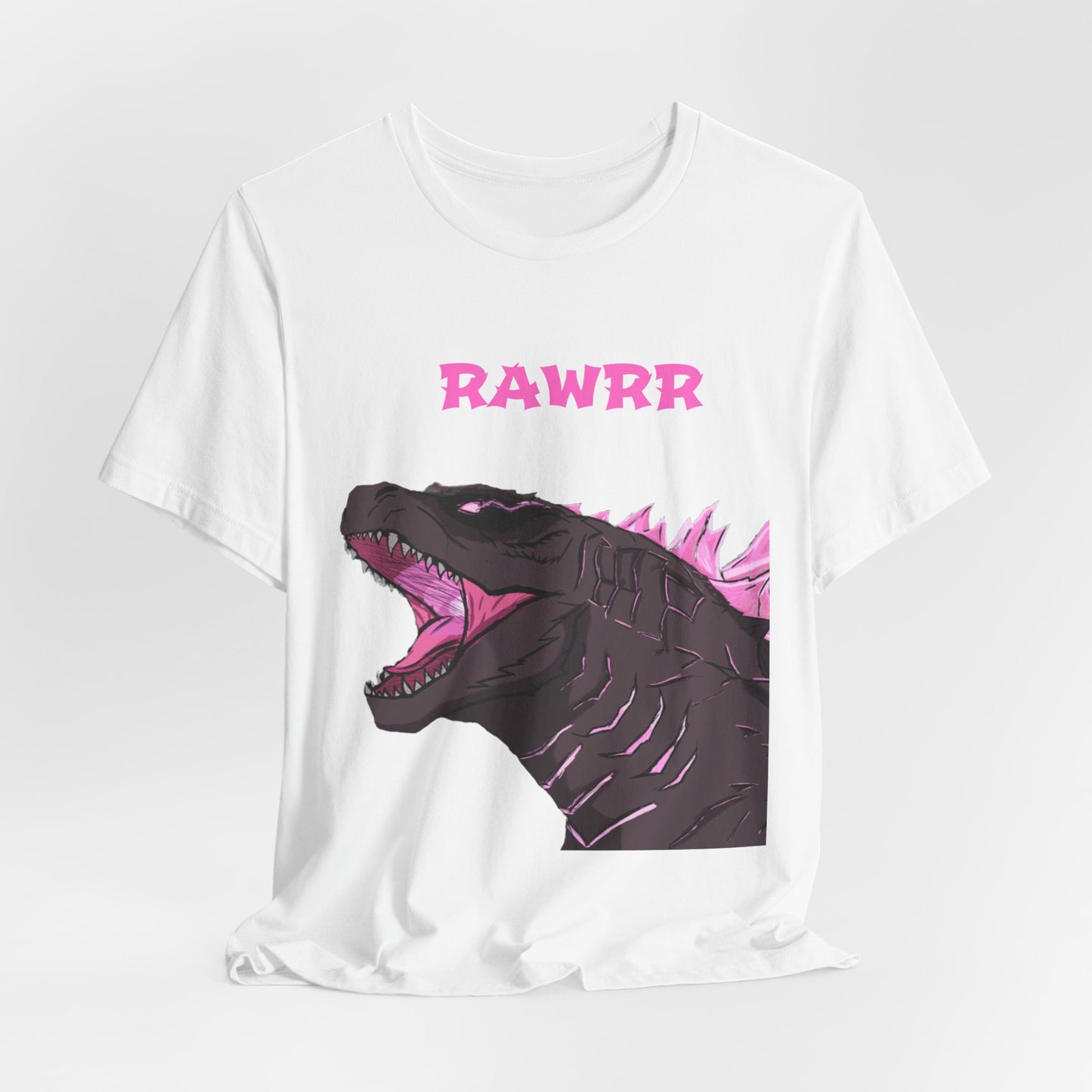 Rawrr Pink Godzilla T‑Shirt — Cute Monster Dino Tee
